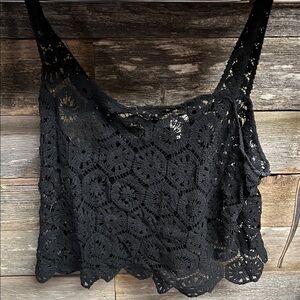 Torrid Black Crochet Camisole